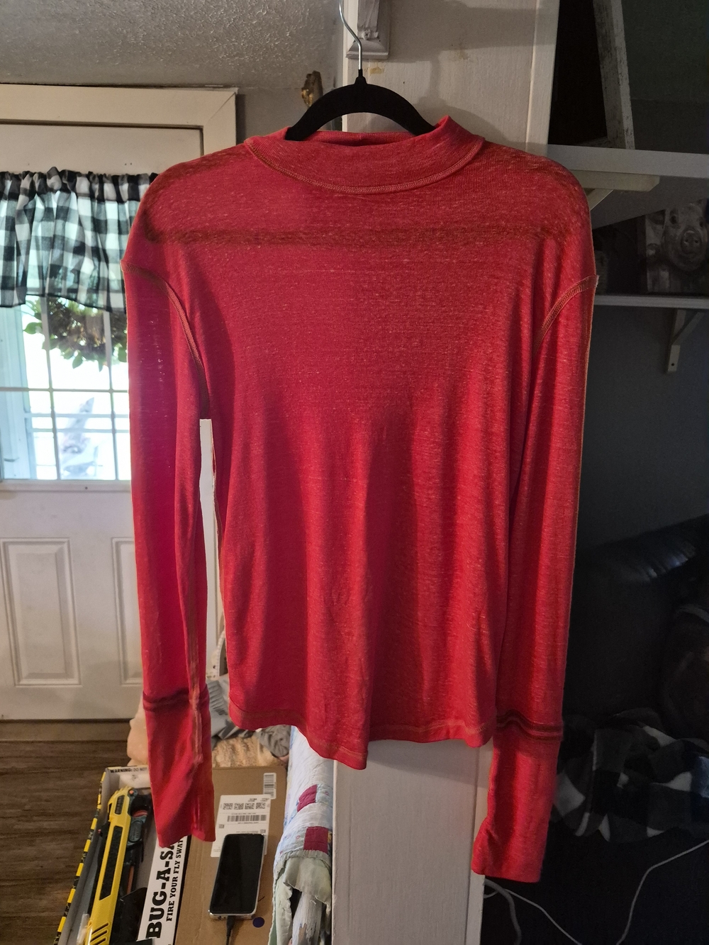 We The Free Long Sleeve Red Top